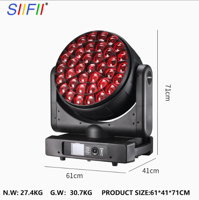 37 × 40W RGBW Wash / Beam / Moving Head